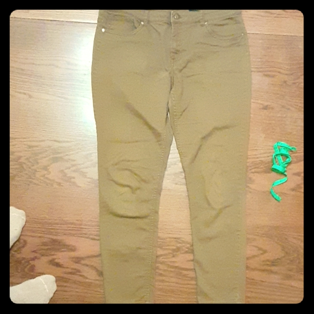 H&M Olive Skinny Jeans Pants 14 12